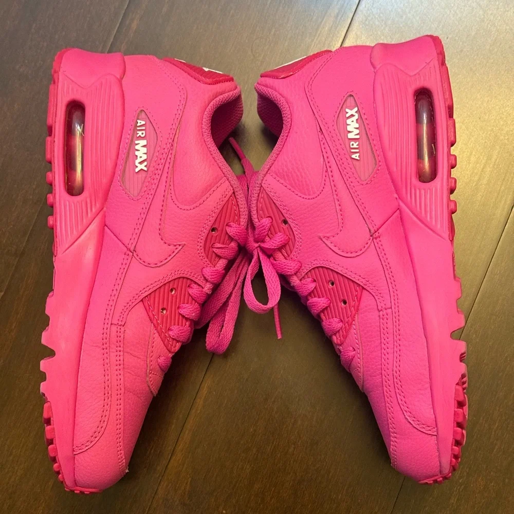 Nike Air Max 90 GS Fuchsia Sneakers Size: 4Y/5.5 Women’s - Picture 7 of 7